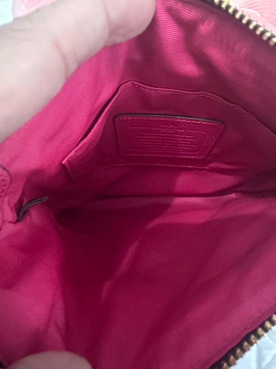 Coach Brown Signature Crossbody with Pink Trim - Picture 7 of 11